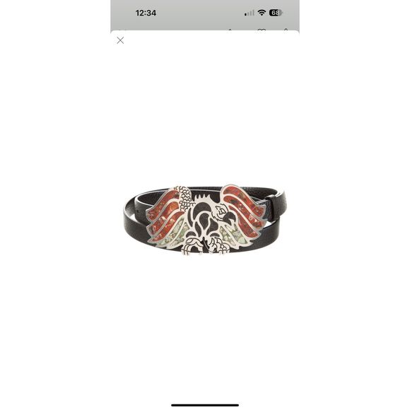 VALENTINO GARAVANI Hawk Buckle Studded Leather Belt main image 5